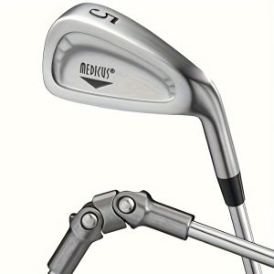 Medicus Dual-Hinge 5 Iron Golf Club for Beginners with Instruction Manual and Training DVD - Right Hand Orientation, Men's, Forged Head, Stainless Steel Shaft, Rubber Grip, Regular Flex, Perfect for Easter, Thanksgiving, Christmas, Halloween, New Year Festivities.