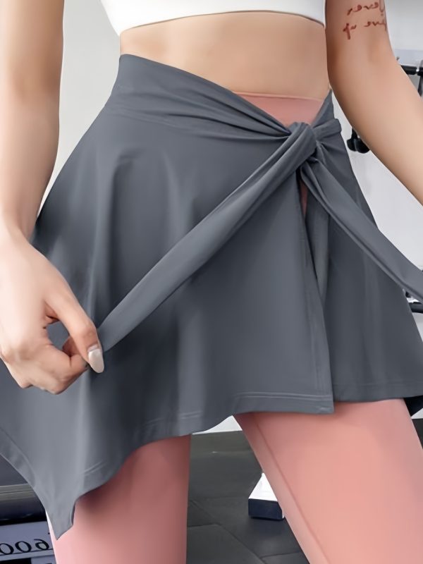 High Elastic Hip-Covering Fitness Short Skirt, Yoga Running Golf Tennis Sports Skirt, Women's Activewear