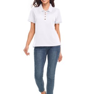 Women's Solid Color Tennis Polo Shirt, Short Sleeve, Athletic Sports Top, Golf Shirt For Outdoor Activities